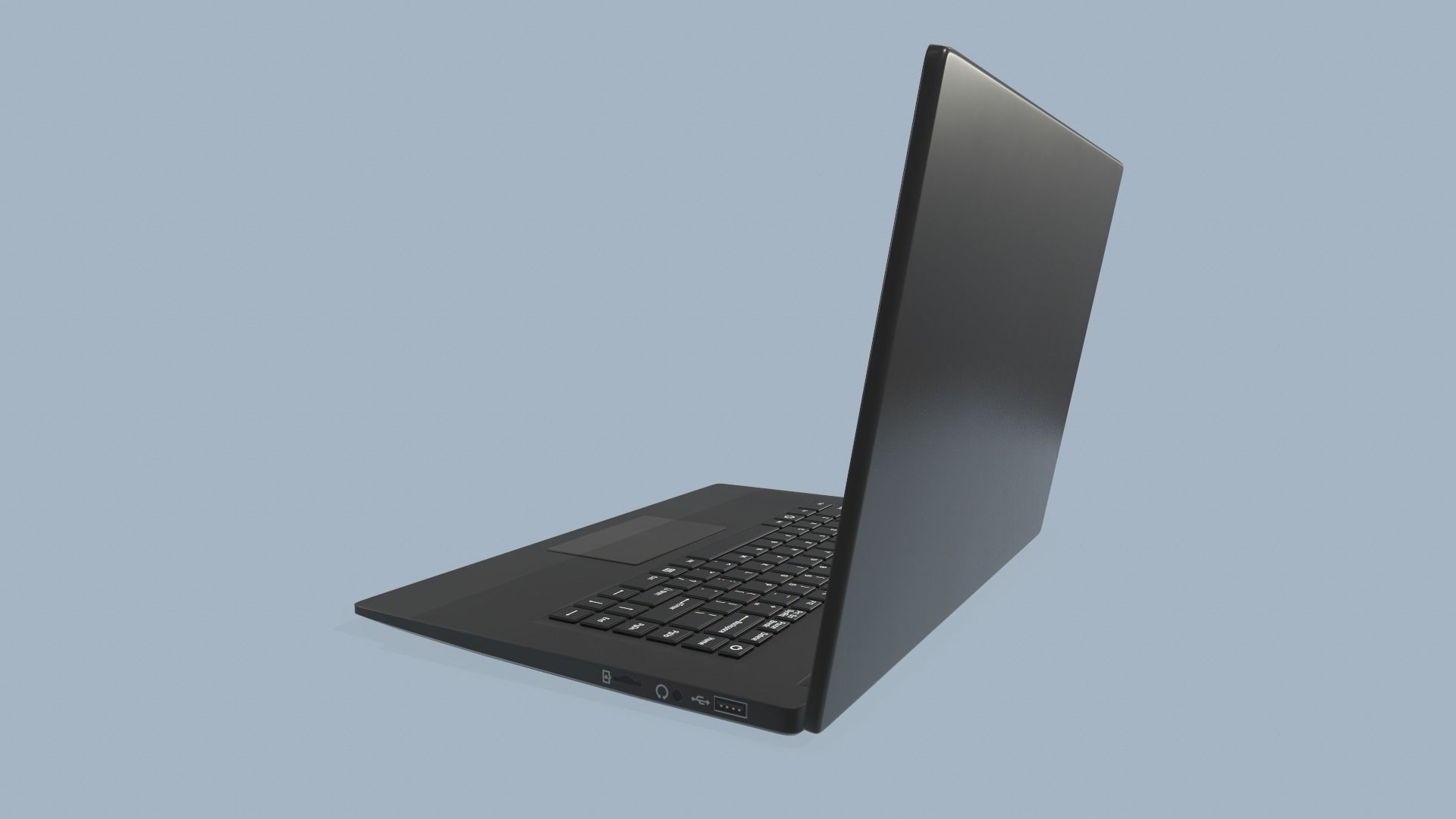 Laptop Low-poly 3D model_7