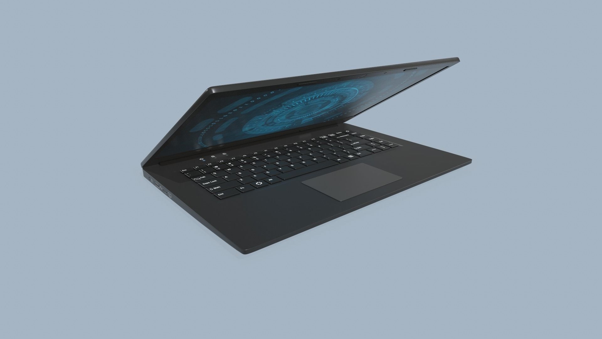 Laptop Low-poly 3D model_4