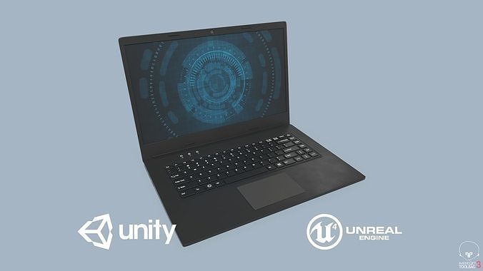 Laptop Low-poly 3D model