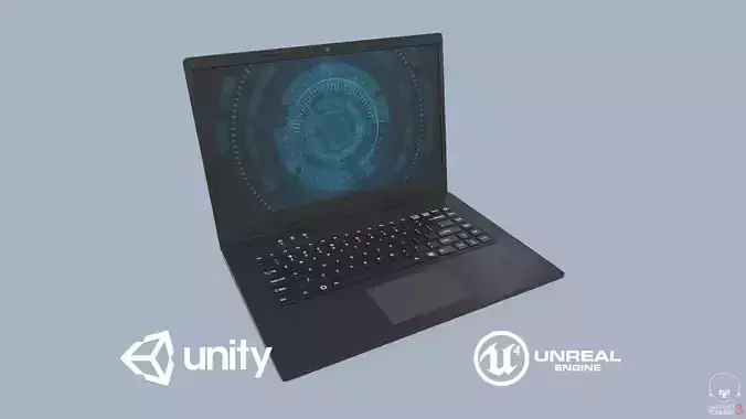 Laptop Low-poly 3D model