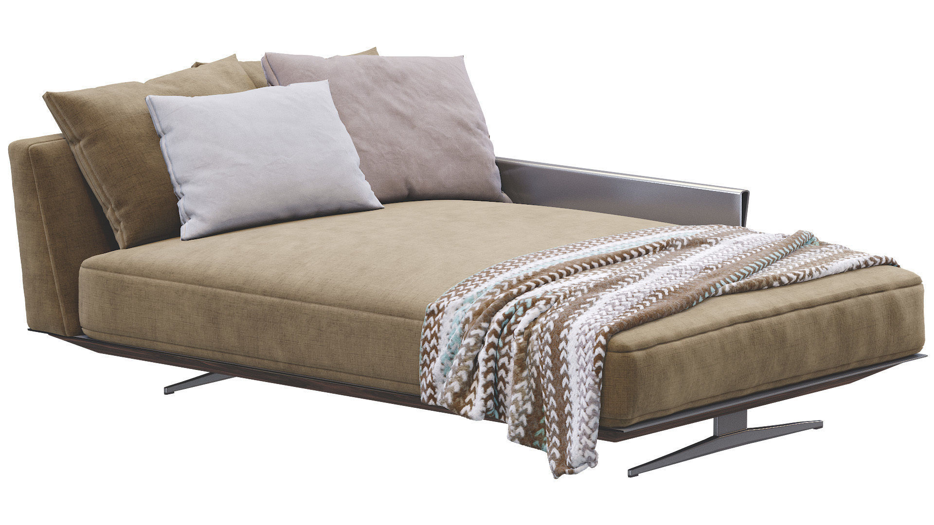 Chaise Lounge Bretton By Flexform 3D model_1