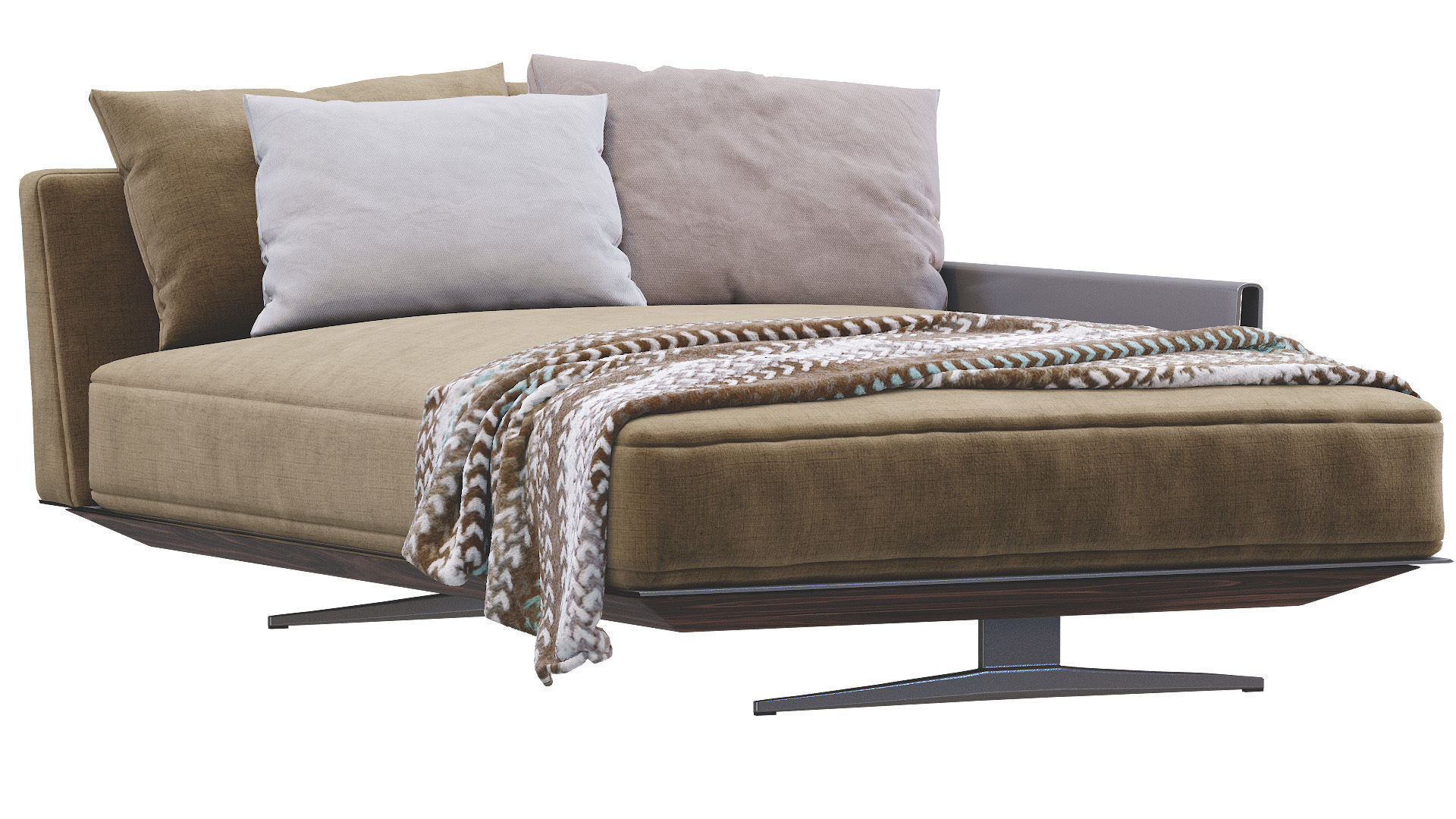 Chaise Lounge Bretton By Flexform 3D model_11