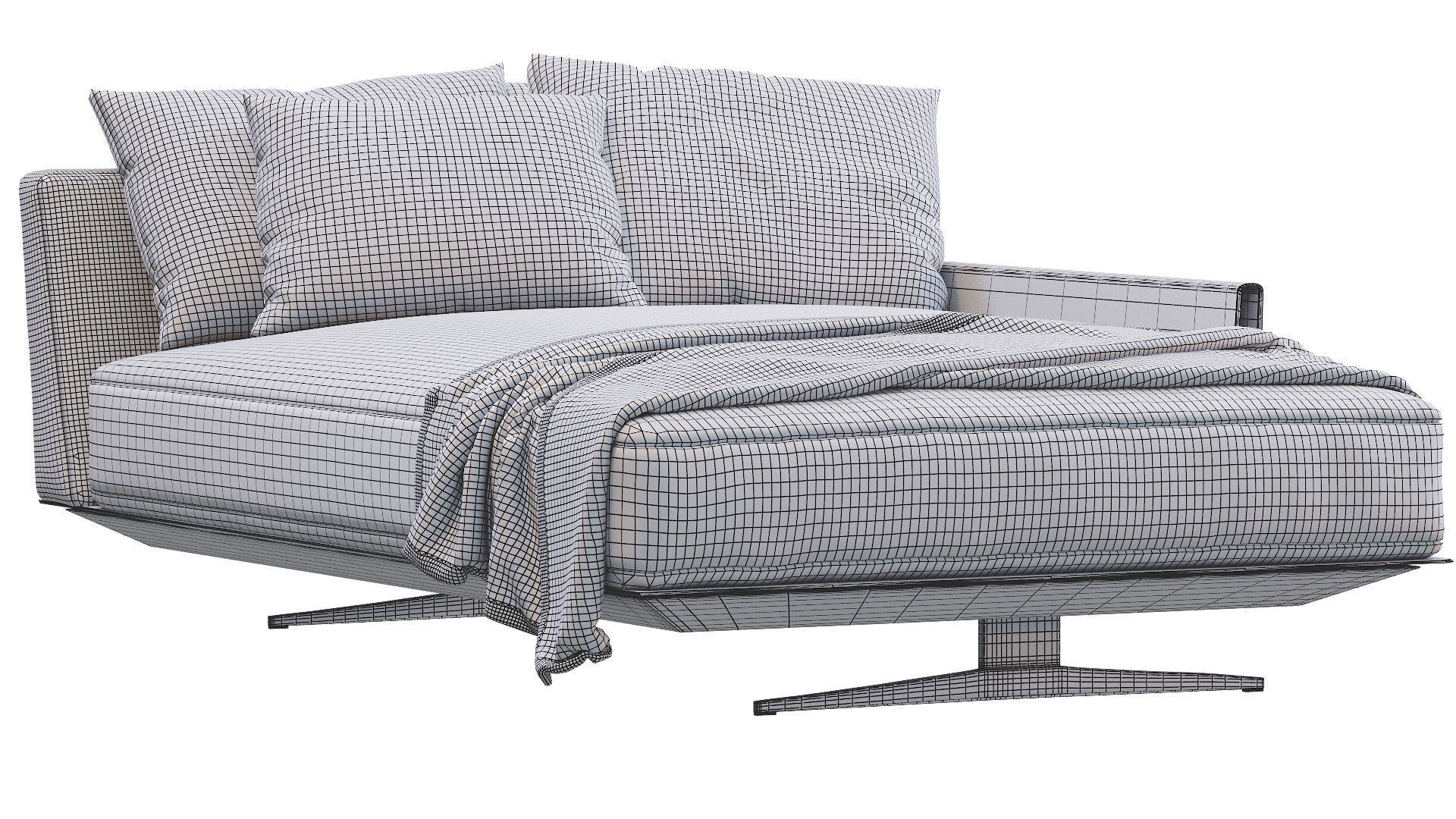 Chaise Lounge Bretton By Flexform 3D model_2