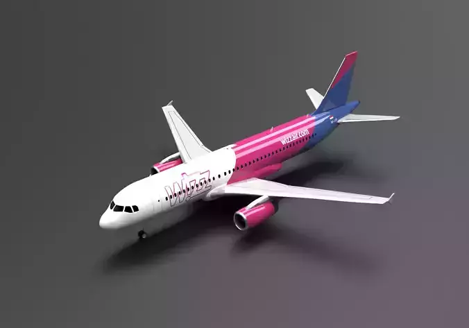 Airbus A320 WizzAir Livery 3D model