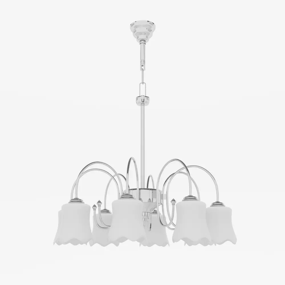 modern chandelier01 Low-poly 3D model