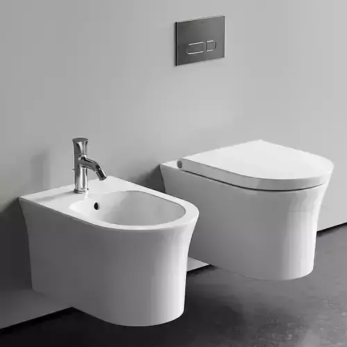 Duravit White Tulip Wall Hung WC