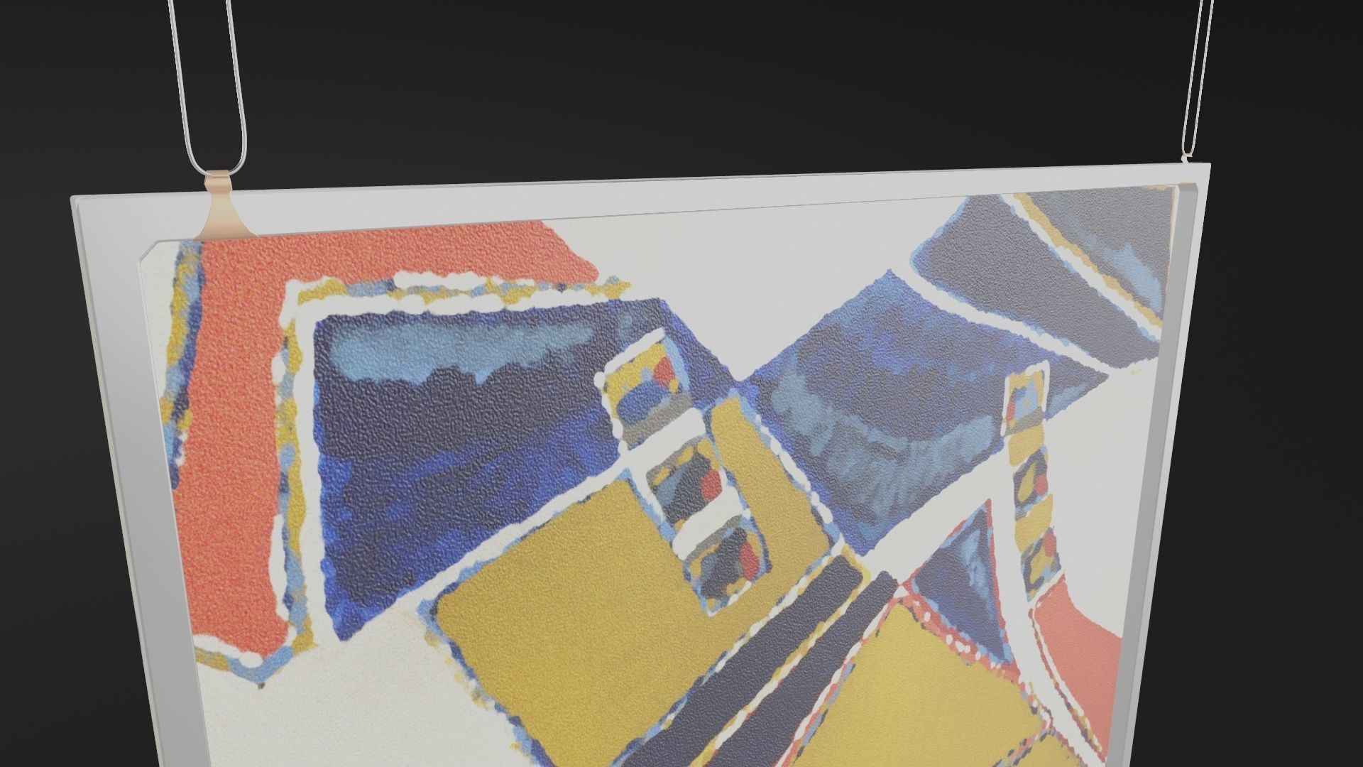 Wall Painting Low-poly 3D model_4