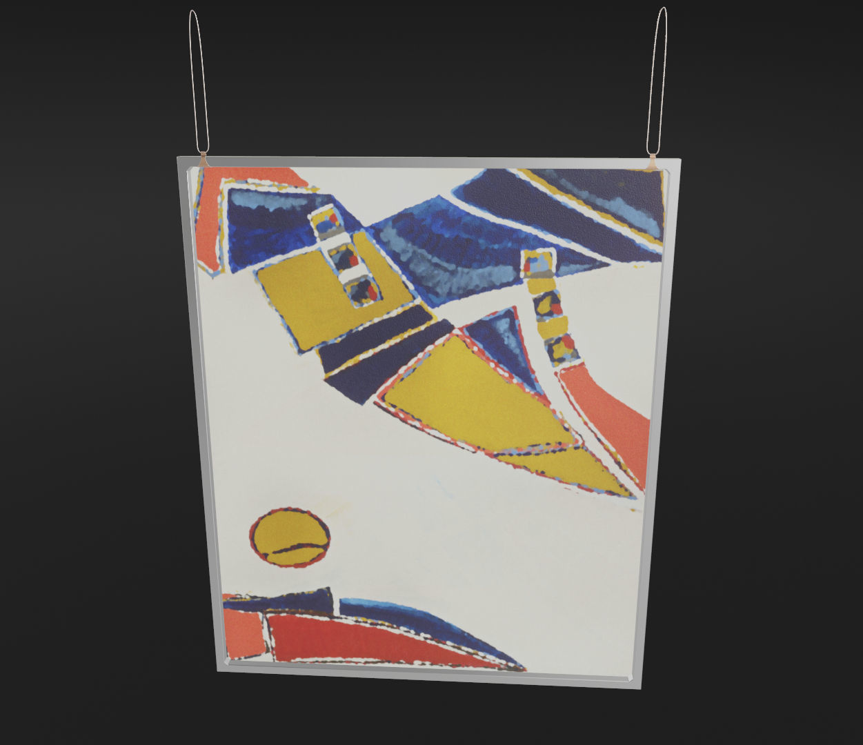 Wall Painting Low-poly 3D model_3