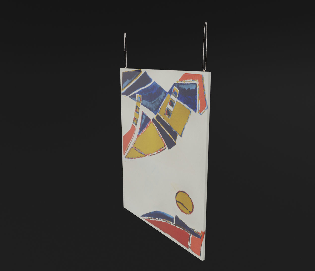 Wall Painting Low-poly 3D model_1