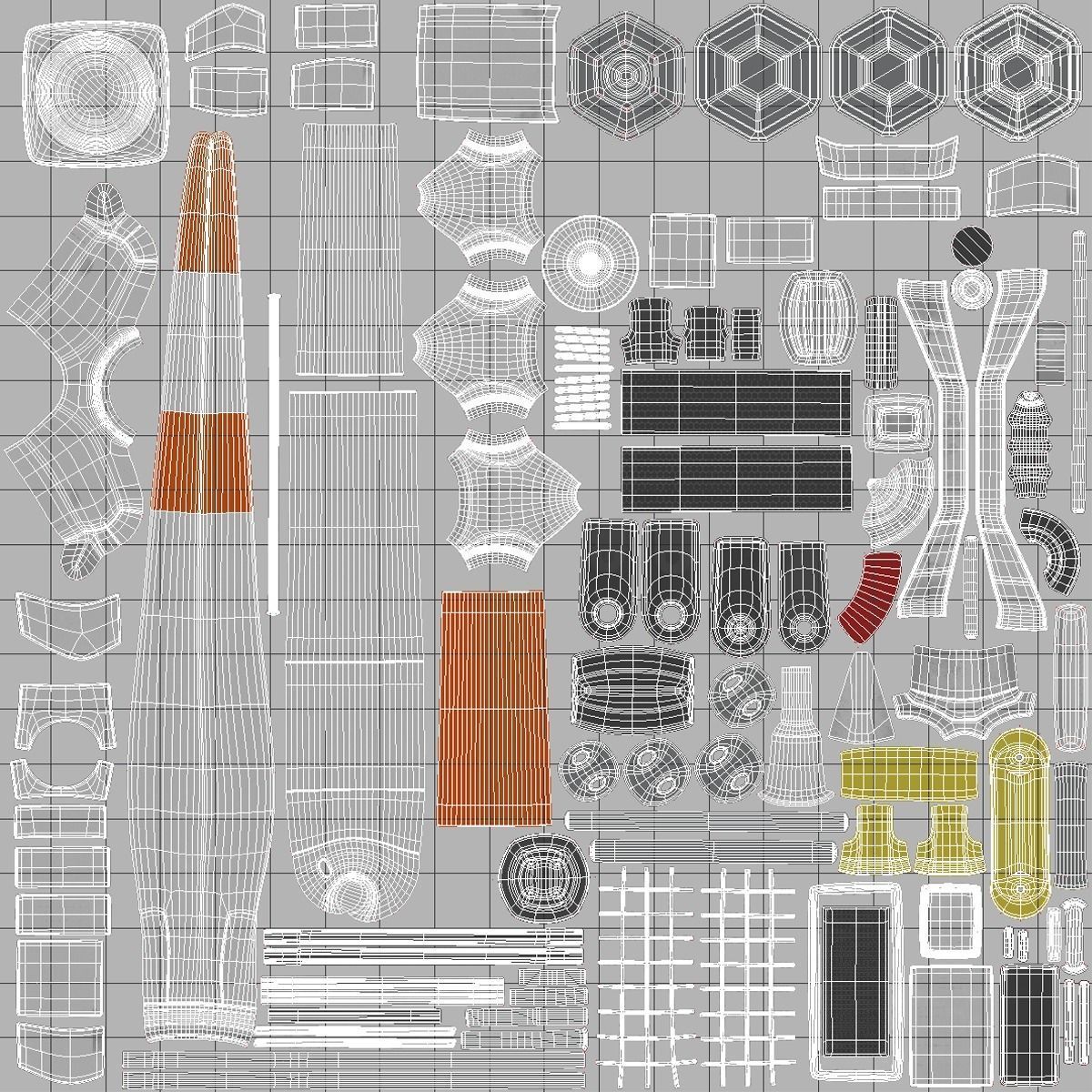 Windmills Pack Low-poly 3D model_40