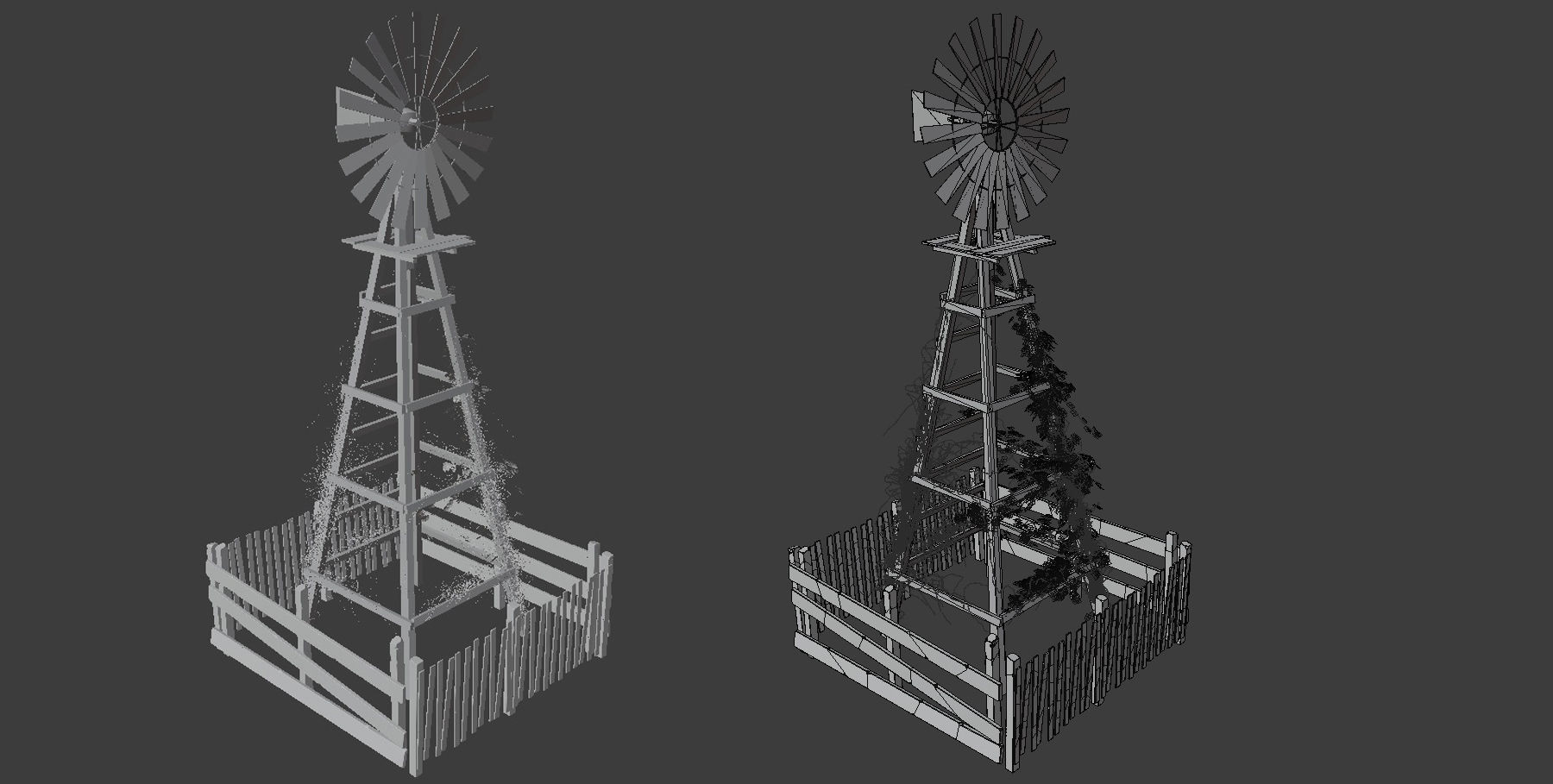 Windmills Pack Low-poly 3D model_27