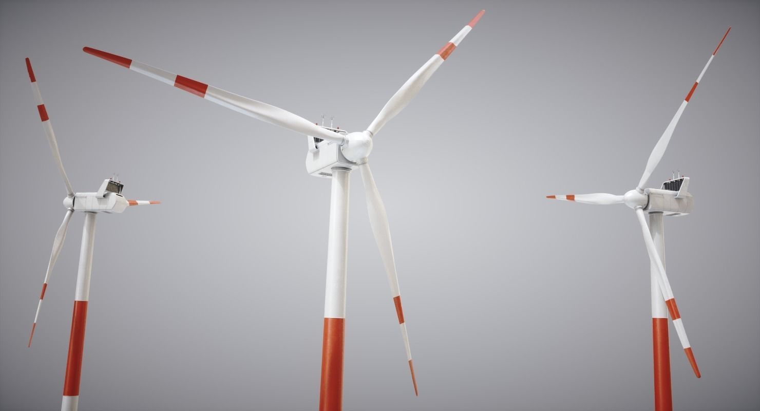 Windmills Pack Low-poly 3D model_6