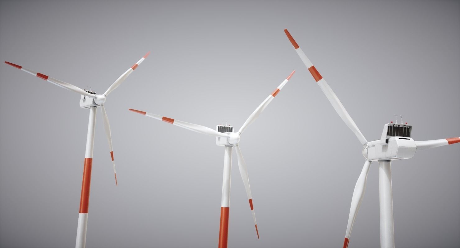 Windmills Pack Low-poly 3D model_35