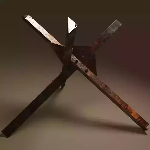 Czech hedgehog diorama at 1-35 and 1-1 scales Low-poly 3D model