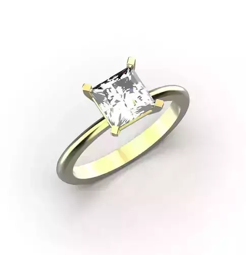 Princess stone engagement ring 