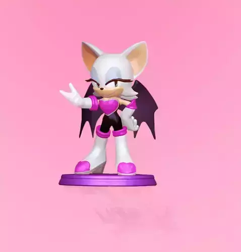 Rouge The Bat  3d ready print model 3D print model