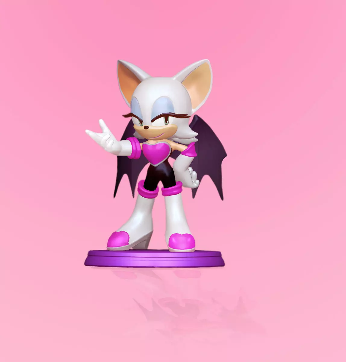 Rouge The Bat 3d ready print model 3D print model