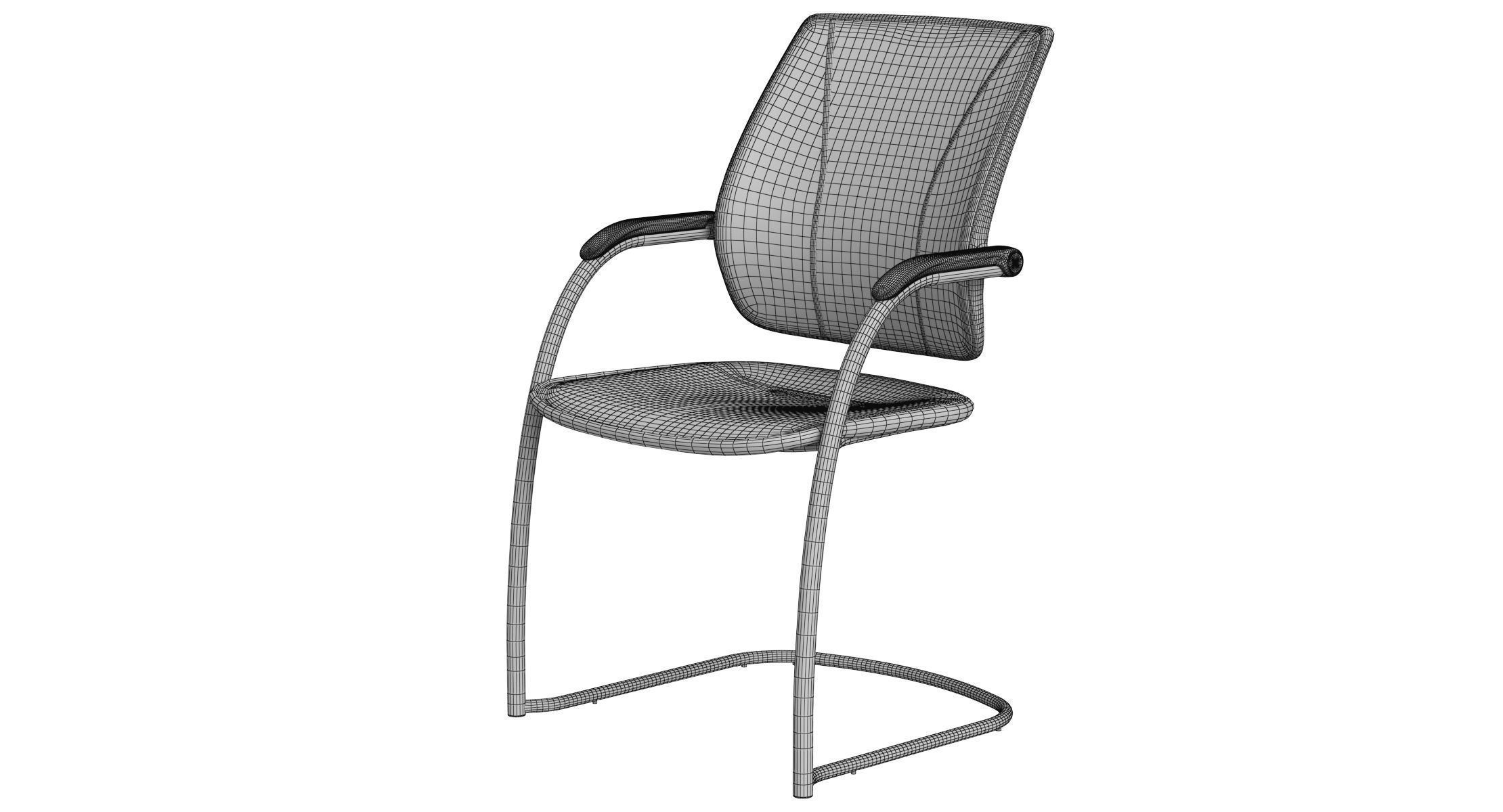 Humanscale Diffrient Occasional Office Chair 3D model_9