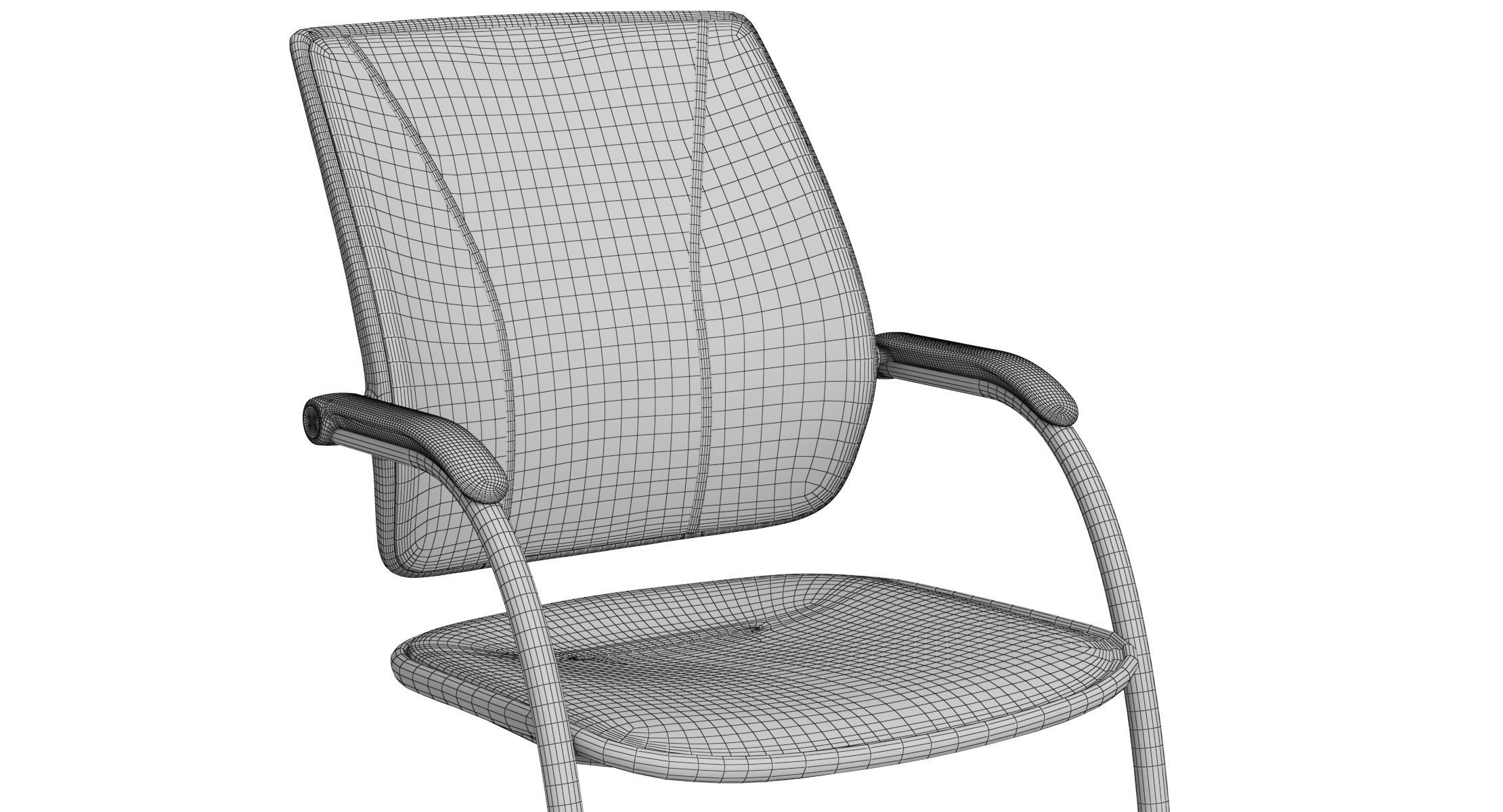 Humanscale Diffrient Occasional Office Chair 3D model_13