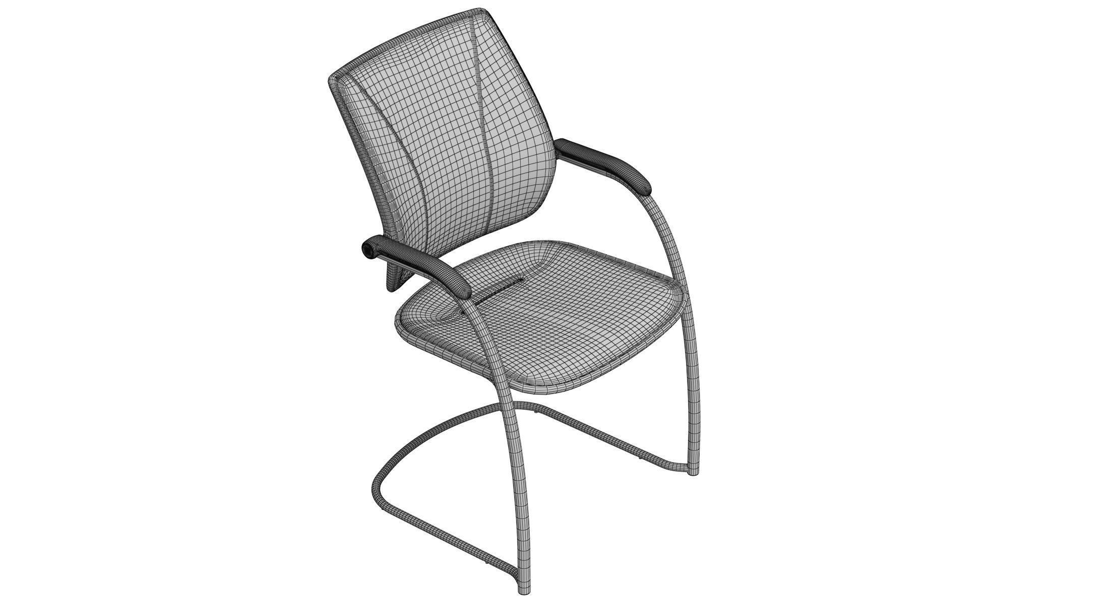 Humanscale Diffrient Occasional Office Chair 3D model_11