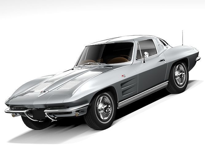 Chevrolet Corvette C2 1963 LowPoly 3D model
