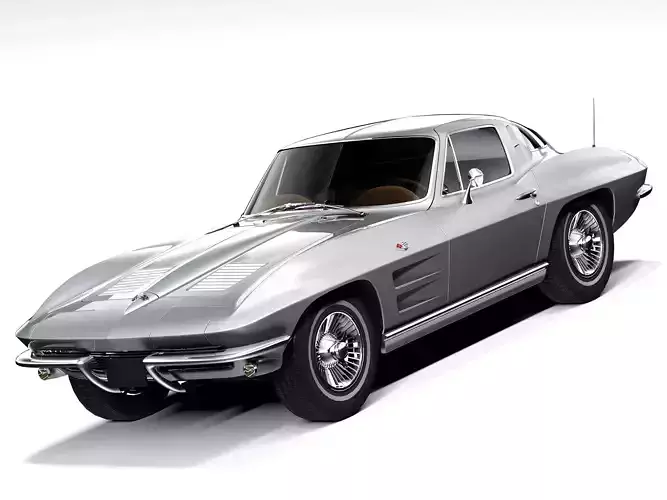 Chevrolet Corvette C2 1963 LowPoly 3D model