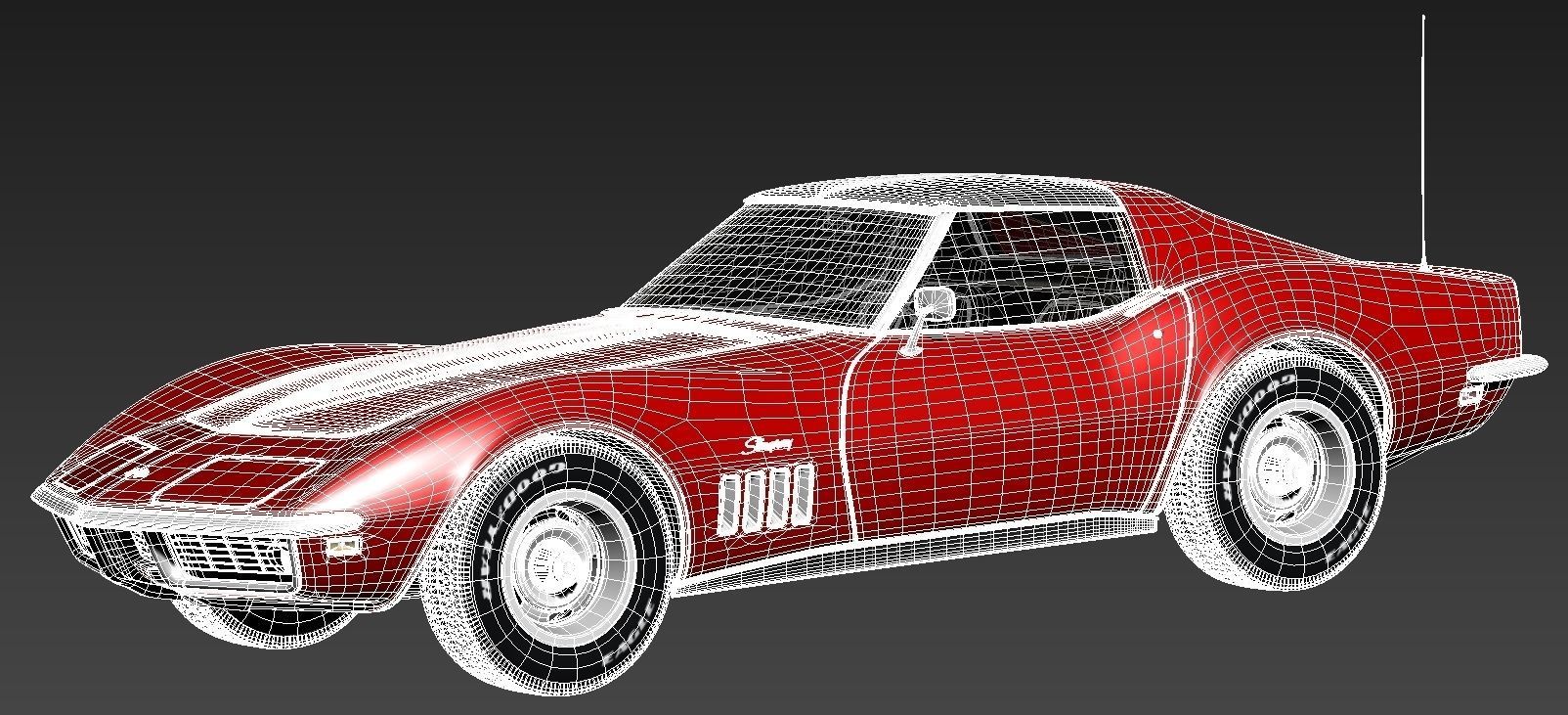 Chevrolet Corvette C3 1969 3D model_12