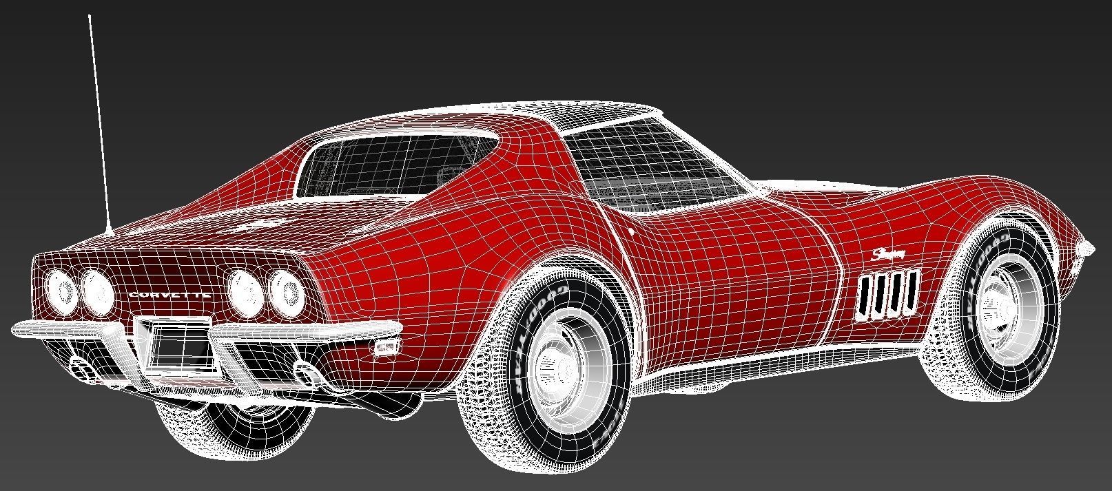 Chevrolet Corvette C3 1969 3D model_13