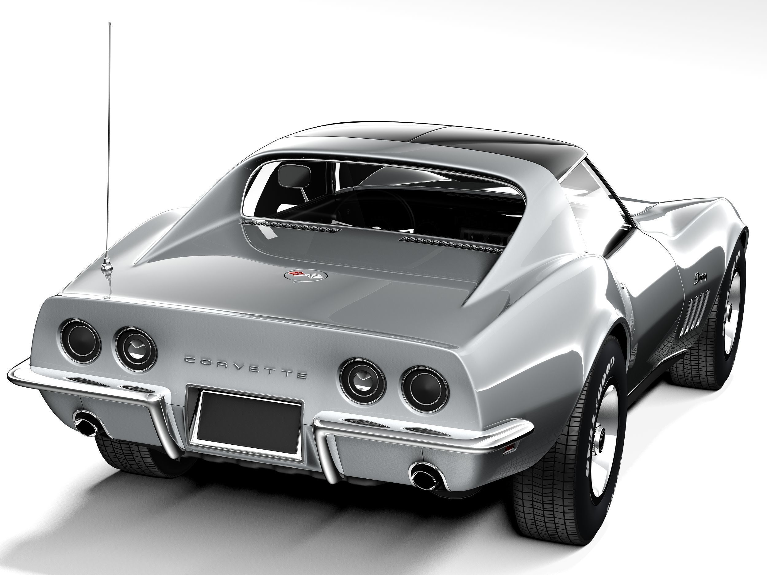 Chevrolet Corvette C3 1969 3D model_5