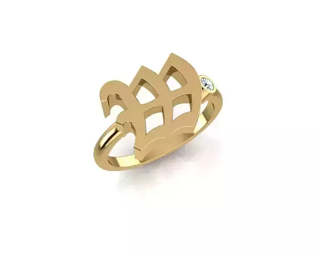 - Old English font ring W 3D print model