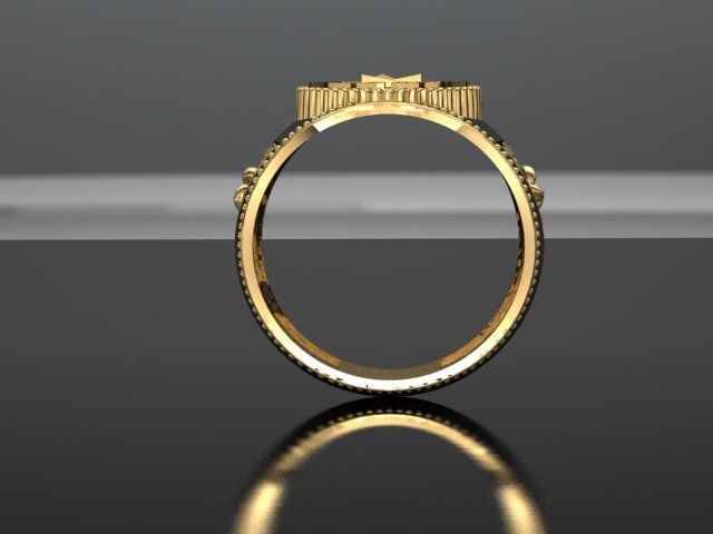 valknut ring for men 3D print model_22
