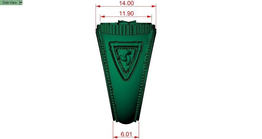 valknut ring for men 3D print model_11