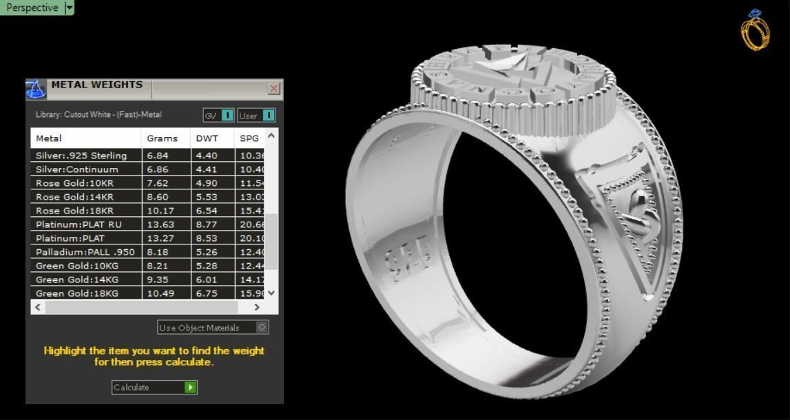 valknut ring for men 3D print model_17
