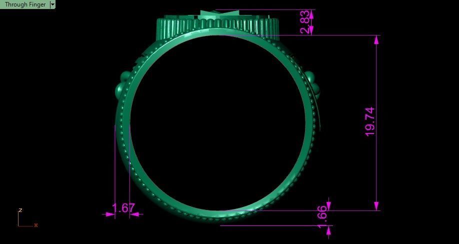 valknut ring for men 3D print model_9