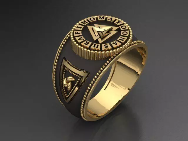valknut ring for men 3D print model_0
