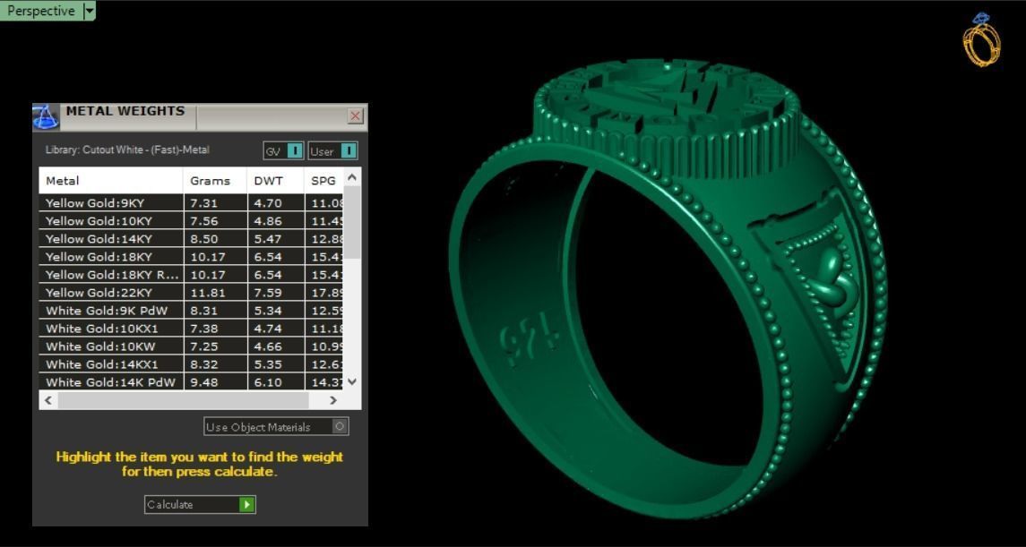 valknut ring for men 3D print model_16