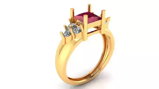 Women Ring 5 light weight princess cut women ring