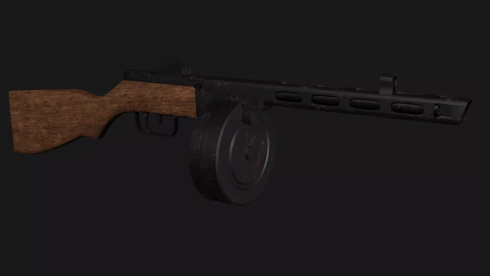 PPSH LP Models Free low-poly 3D model_0