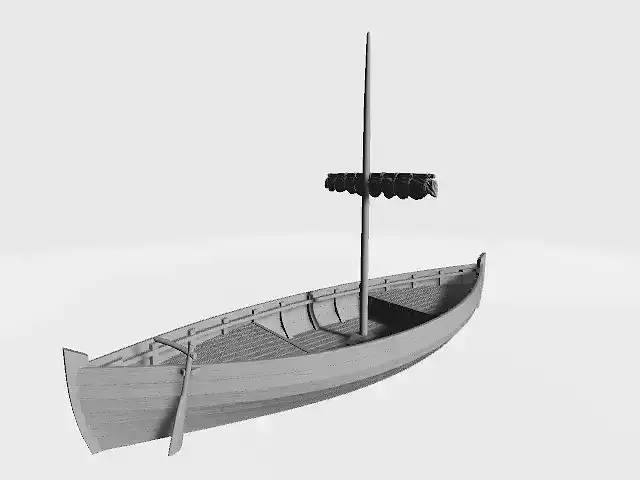 Medieval ship of the Knarr type 3D print model