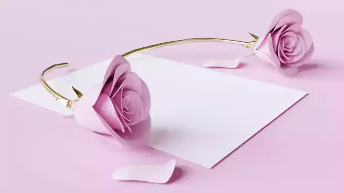 rose and paper