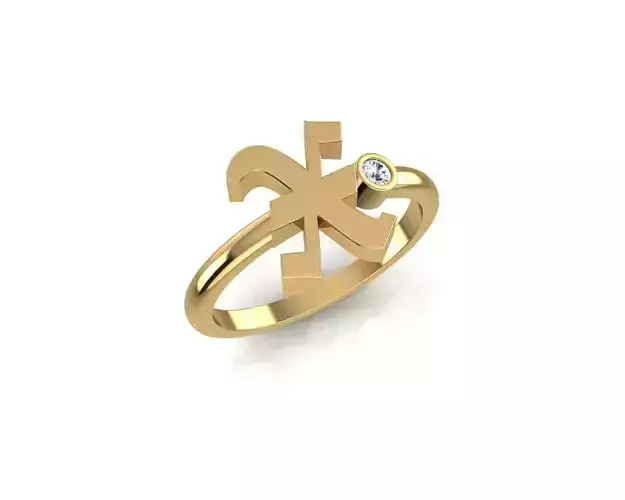- Old English font ring X