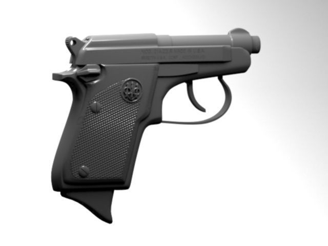 Pistol beretta 3D print model_11
