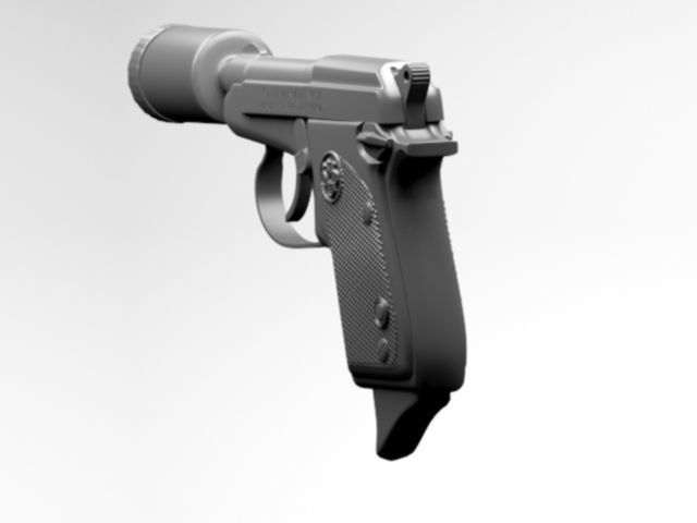 Pistol beretta 3D print model_6