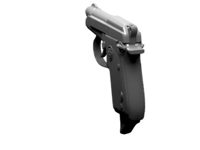 Pistol beretta 3D print model_8