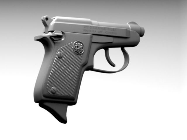 Pistol beretta 3D print model_13