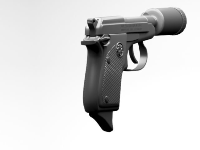 Pistol beretta 3D print model_2