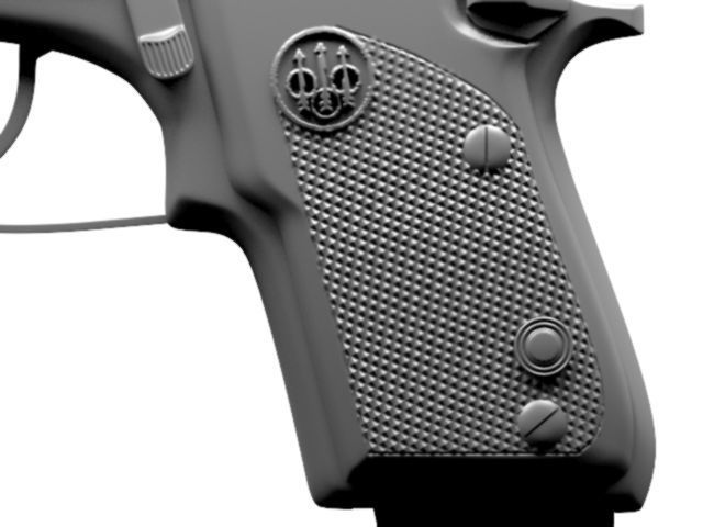 Pistol beretta 3D print model_3
