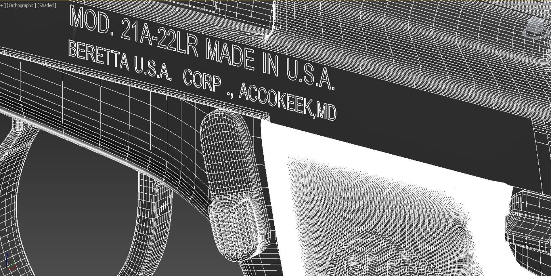 Pistol beretta 3D print model_18