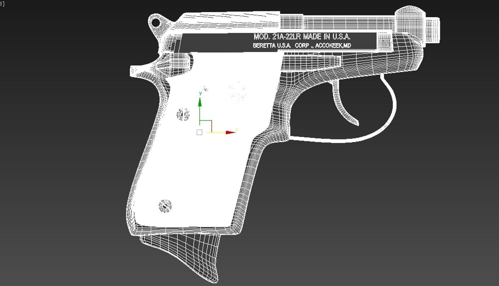 Pistol beretta 3D print model_15