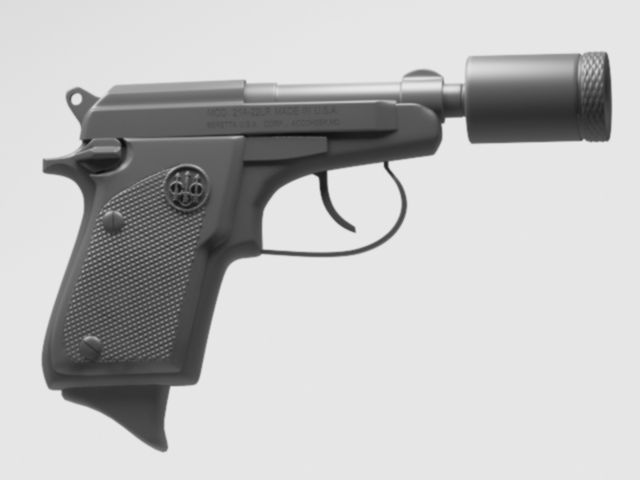 Pistol beretta 3D print model_1